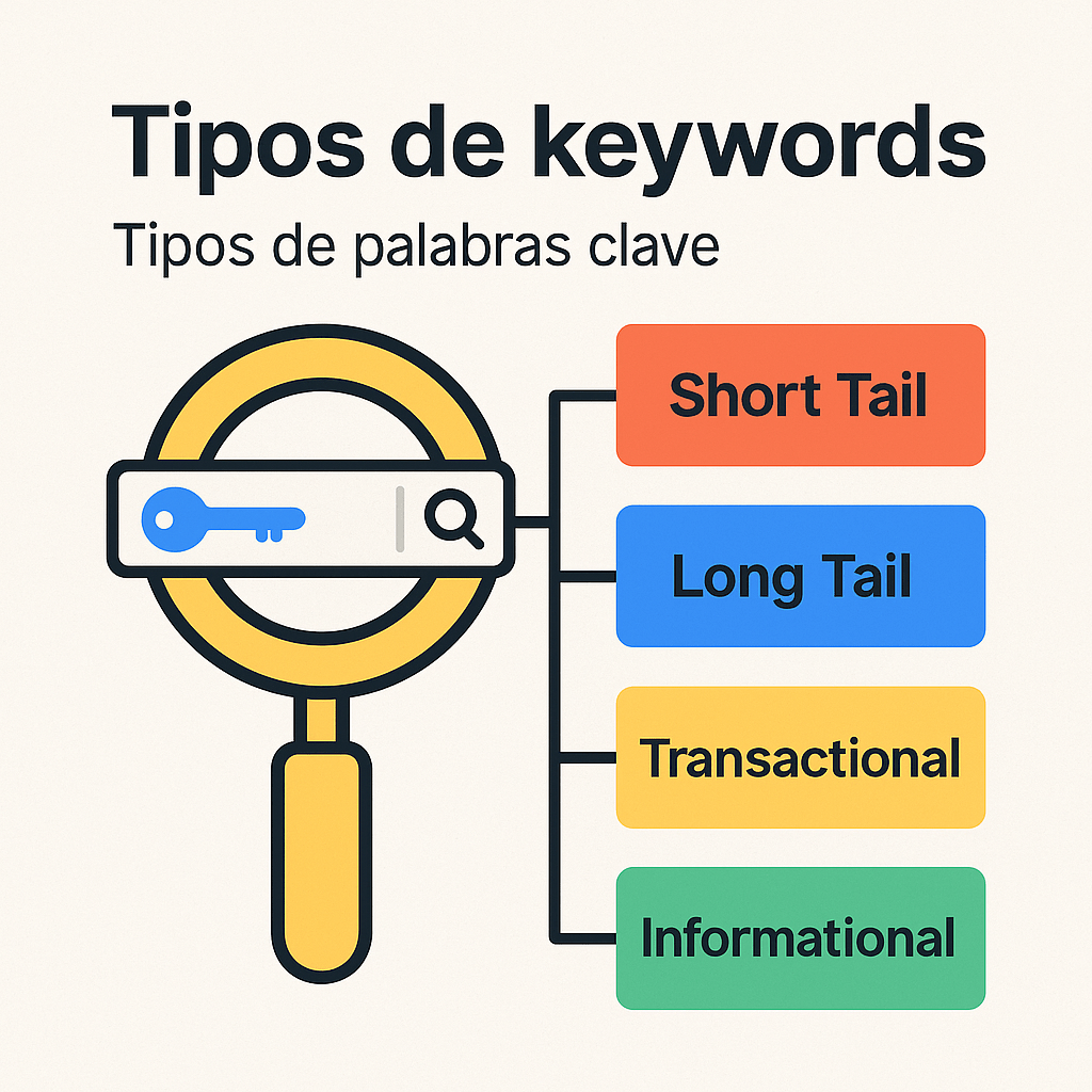 tipos de keywords o palabras claves para seo